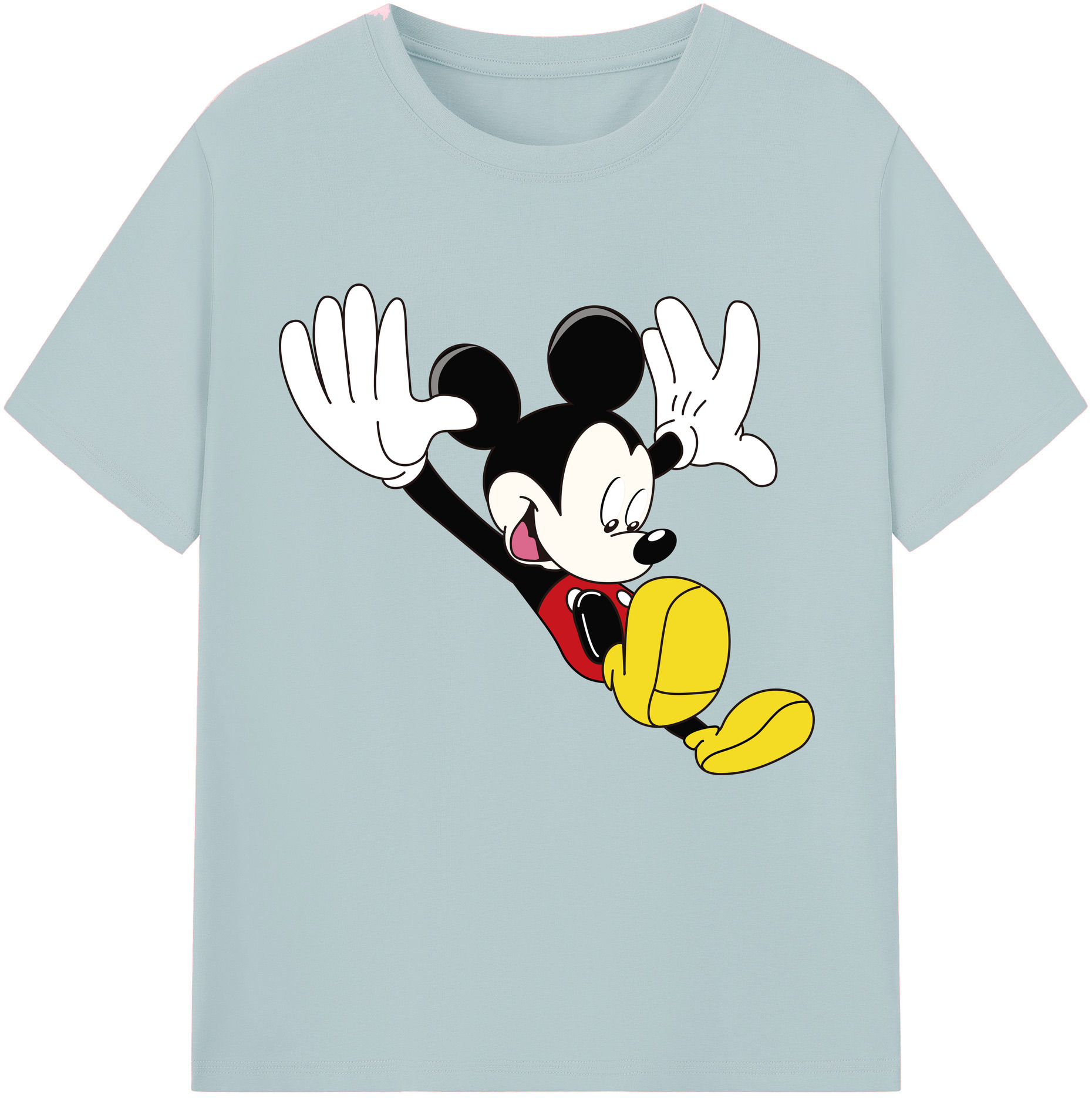 （画像用） ミッキーマウス Mickey Mouse 綿100％半袖Tシャツ（フロントプリント）